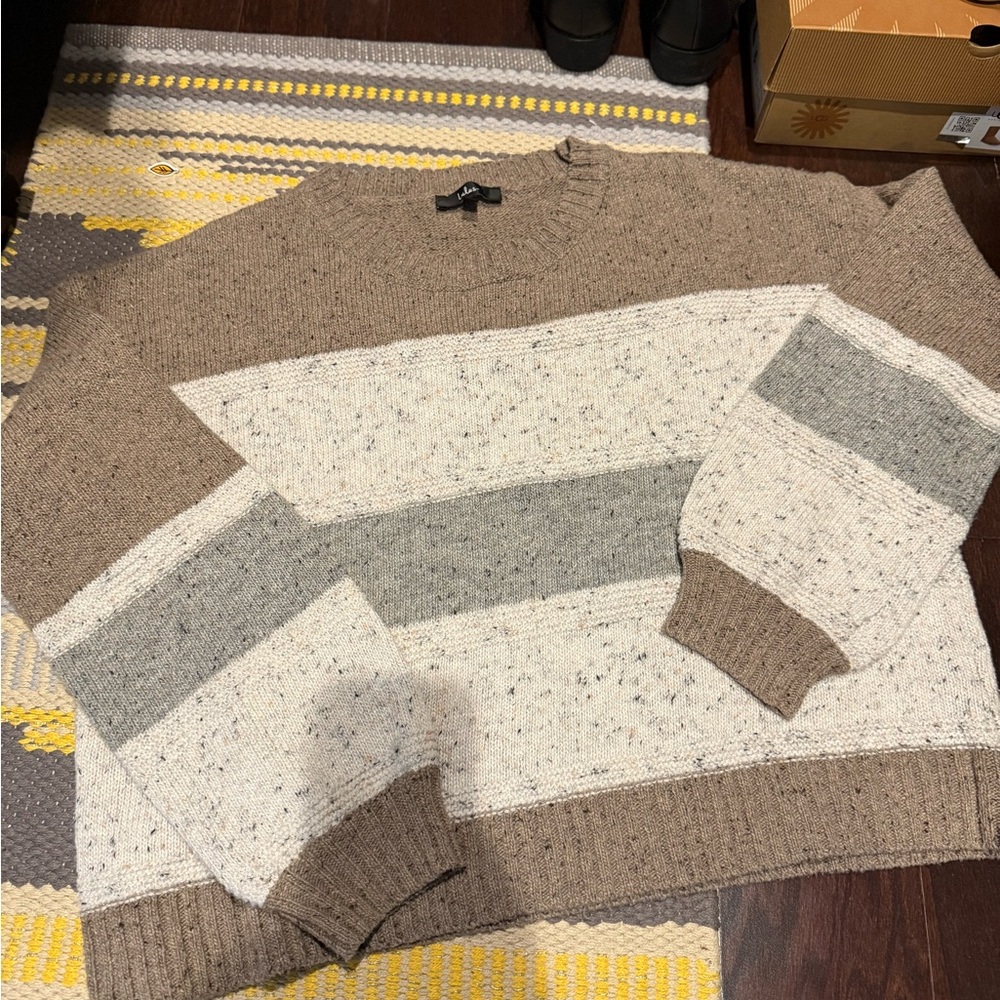 Lulus Brown and Cream Sweater